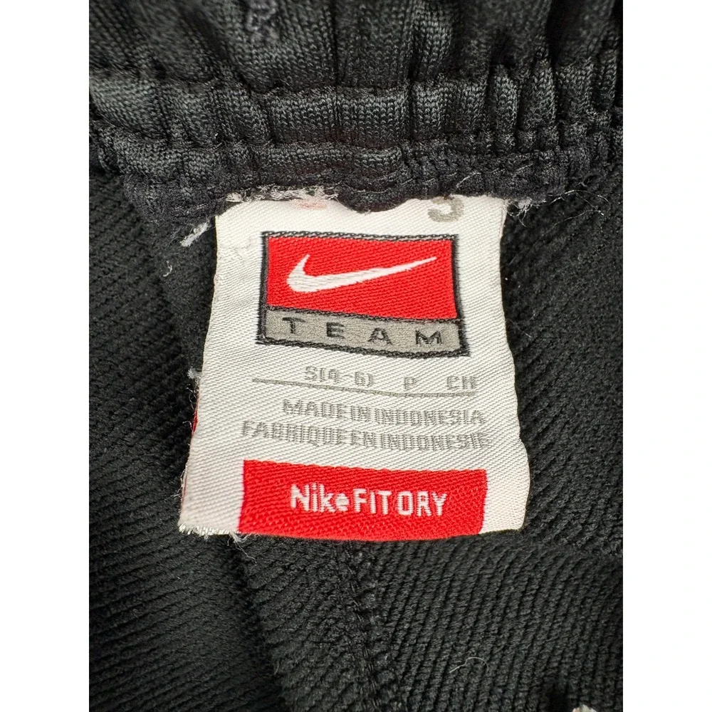 Nike Team Fit Dry Track Pants Mens Small Gray White Stripe Ankle Zip Athletic